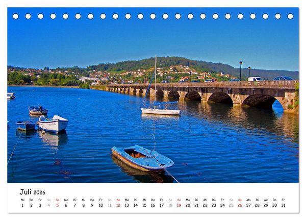 Produktbild: Jakobsweg - Camino Ingles (Tischkalender 2026 DIN A5 quer), CALVENDO Monatskalender