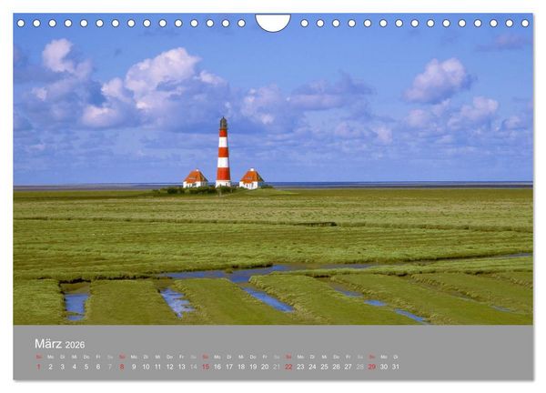 Produktbild: Blick auf die Nord-und Ostsee (Wandkalender 2026 DIN A4 quer), CALVENDO Monatskalender