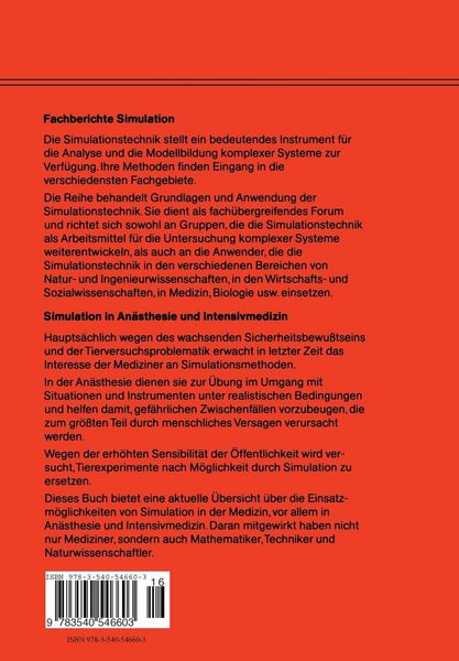Produktbild: Simulation in An&auml;sthesie und Intensivmedizin