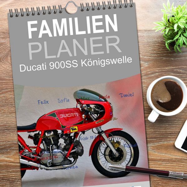 Produktbild: Familienplaner 2026 - Ducati 900SS K&ouml;nigswelle mit 5 Spalten (Wandkalender, 21 x 45 cm) CALVENDO