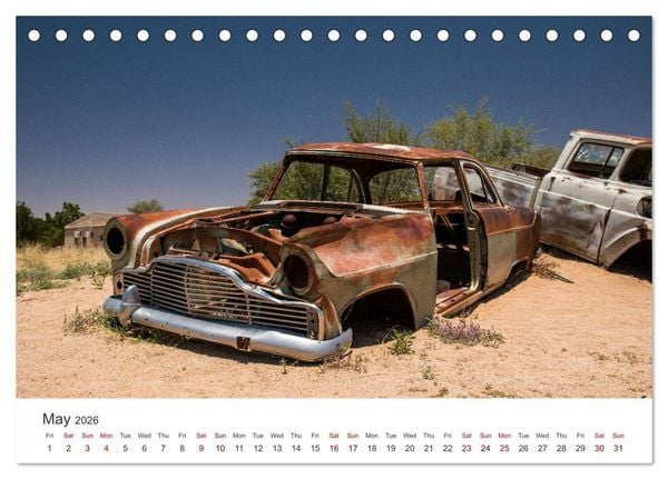 Produktbild: Old cars in Solitaire Namibia (Desk Calendar 2026 DIN A5 landscape), CALVENDO 12 Month DeskCalendar