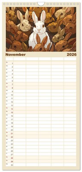 Produktbild: Familienplaner 2026 - Hervorstechen ist Trumpf mit 5 Spalten (Wandkalender, 21 x 45 cm) CALVENDO