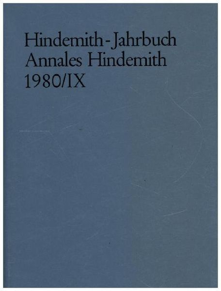 Produktbild: Hindemith-Jahrbuch