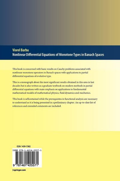 Produktbild: Nonlinear Differential Equations of Monotone Types in Banach Spaces