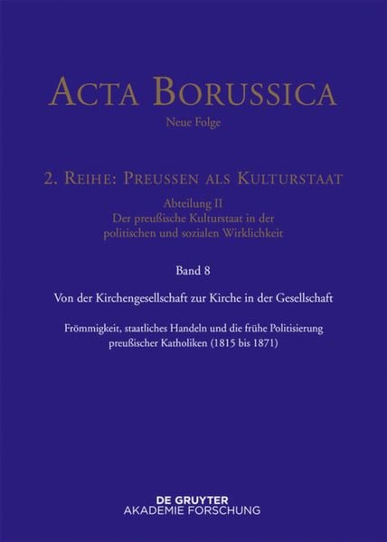 Produktbild: Von der Kirchengesellschaft zur Kirche in der Gesellschaft