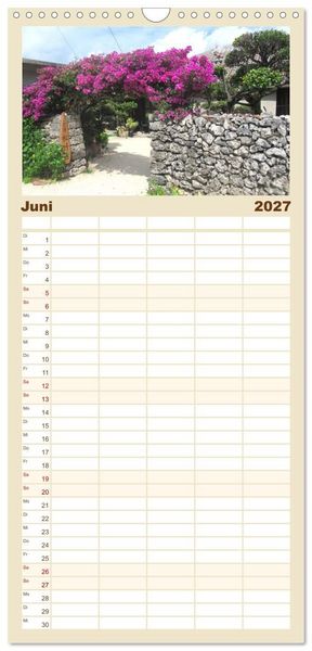 Produktbild: Familienplaner 2027 - Die Natur Japans mit 5 Spalten (Wandkalender, 21 x 45 cm) CALVENDO