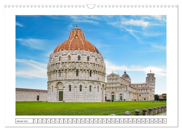 Produktbild: Pisa - wundersch&ouml;nes Reiseziel (Wandkalender 2026 DIN A3 quer), CALVENDO Monatskalender