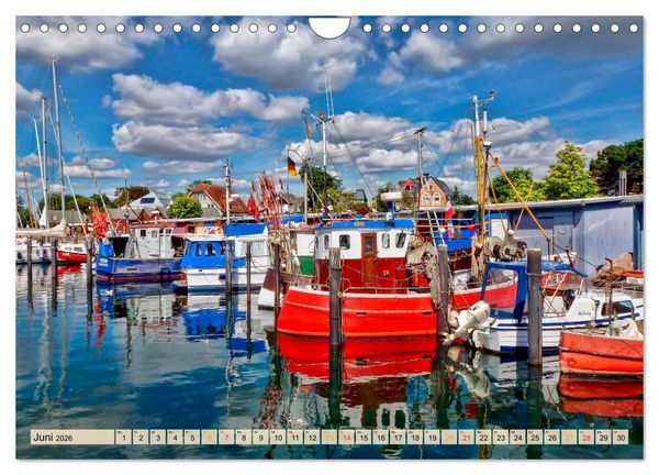 Produktbild: Sch&ouml;ne H&auml;fen in Deutschland von Greetsiel bis Lindau (Wandkalender 2026 DIN A4 quer), CALVENDO Monatskalender