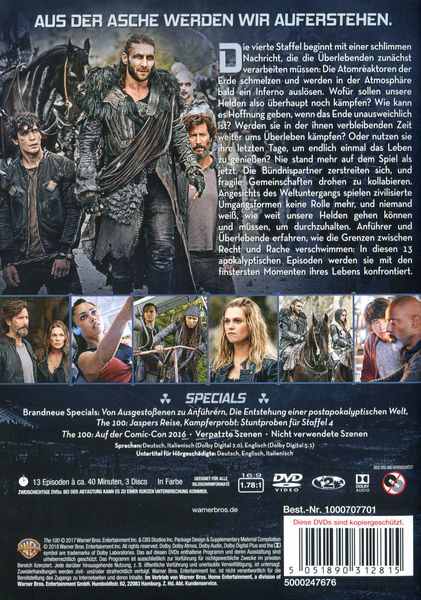 Produktbild: The 100 - Die komplette 4. Staffel [3 DVDs]
