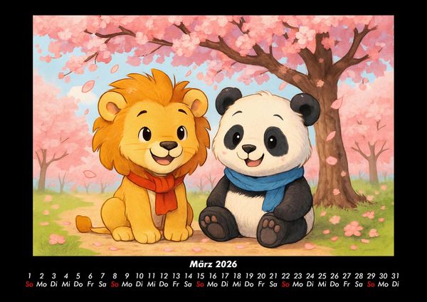 Produktbild: Buschi und Pippin - Abenteuer in Asien 2026 Fotokalender DIN A3
