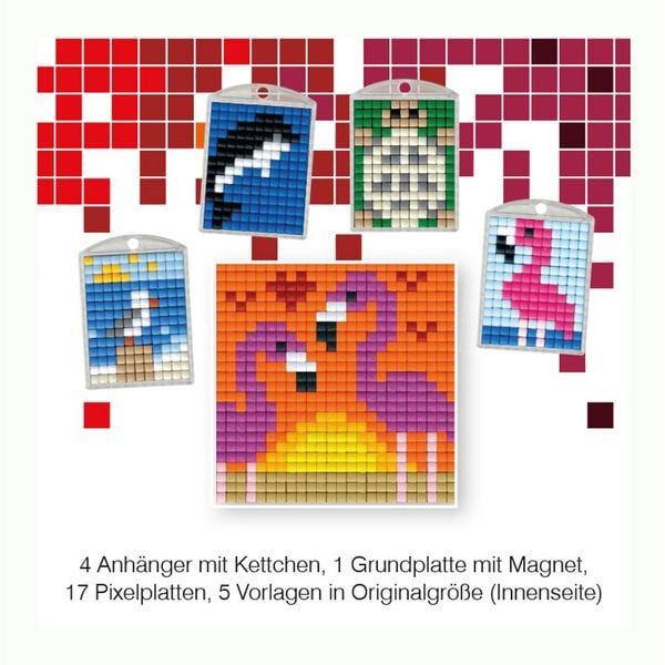 Produktbild: PRACHT Pixel Mix Bastelset Nr. 17 4 Medaillons im W&uuml;rfel