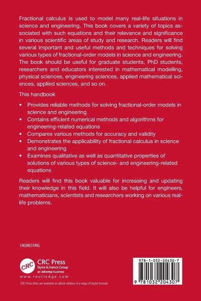 Produktbild: Handbook of Fractional Calculus for Engineering and Science