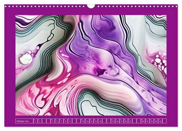 Produktbild: Farbenfrohe Marmorierungen (Wandkalender 2026 DIN A3 quer), CALVENDO Monatskalender