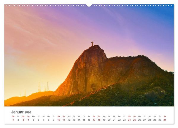 Produktbild: Brasilien - Eine beeindruckendes Land in S&uuml;damerika. (hochwertiger Premium Wandkalender 2026 DIN A2 quer), Kunstdruck in Hochglanz