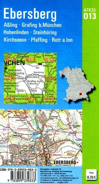 Produktbild: ATK25-O13 Ebersberg (Amtliche Topographische Karte 1:25000)