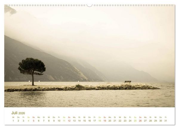 Produktbild: GARDASEE - das Nordufer (hochwertiger Premium Wandkalender 2026 DIN A2 quer), Kunstdruck in Hochglanz