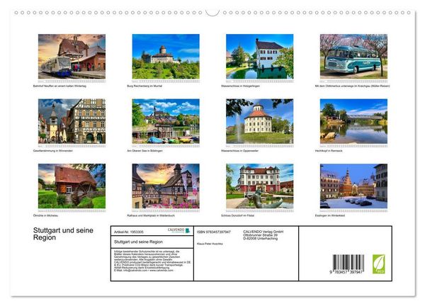 Produktbild: Stuttgart und seine Region (hochwertiger Premium Wandkalender 2026 DIN A2 quer), Kunstdruck in Hochglanz