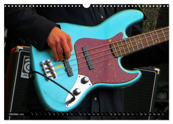 Produktbild: JAZZGITARREN in Szene gesetzt (Wandkalender 2026 DIN A3 quer), CALVENDO Monatskalender