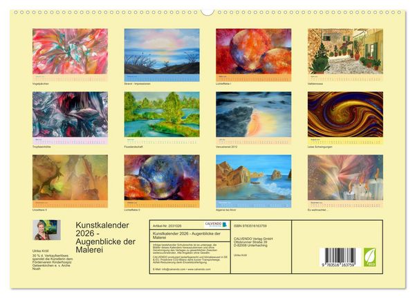 Produktbild: Kunstkalender 2026 - Augenblicke der Malerei (hochwertiger Premium Wandkalender 2026 DIN A2 quer), Kunstdruck in Hochglanz