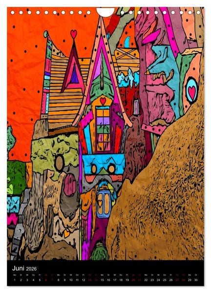 Produktbild: Die verr&uuml;ckte Welt der Popart von Nico Bielow (Wandkalender 2026 DIN A4 hoch), CALVENDO Monatskalender