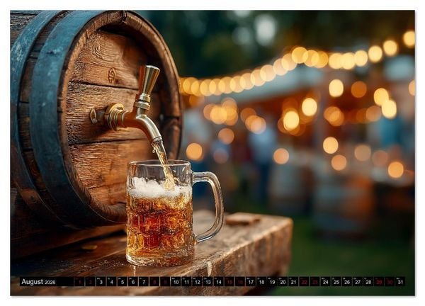 Produktbild: Bier im Blut - Ma&szlig; f&uuml;r Ma&szlig; durchs M&auml;nnerjahr (Wandkalender 2026 DIN A3 quer), CALVENDO Monatskalender