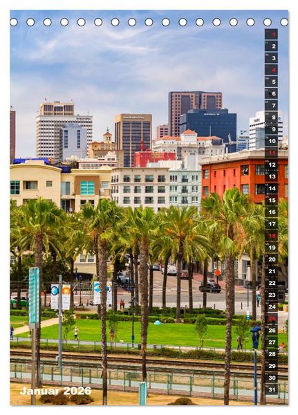 Produktbild: SAN DIEGO K&uuml;stenmetropole mit Flair (Tischkalender 2026 DIN A5 hoch), CALVENDO Monatskalender