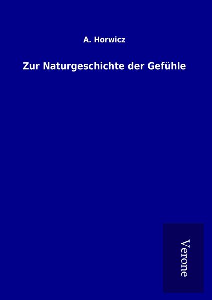 Produktbild: Zur Naturgeschichte der Gef&uuml;hle