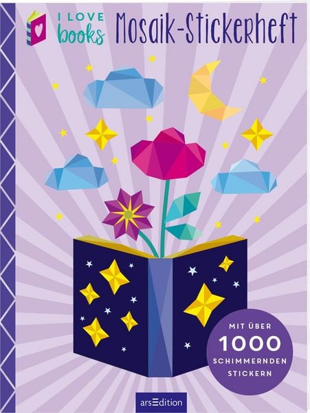 Produktbild: I Love Books &ndash; Mosaik-Stickerheft