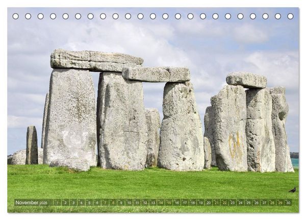 Produktbild: Geheimnisvolles Stonehenge (Tischkalender 2026 DIN A5 quer), CALVENDO Monatskalender