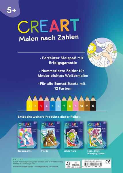 Produktbild: CreArt Malen nach Zahlen ab 5: Regenbogenland