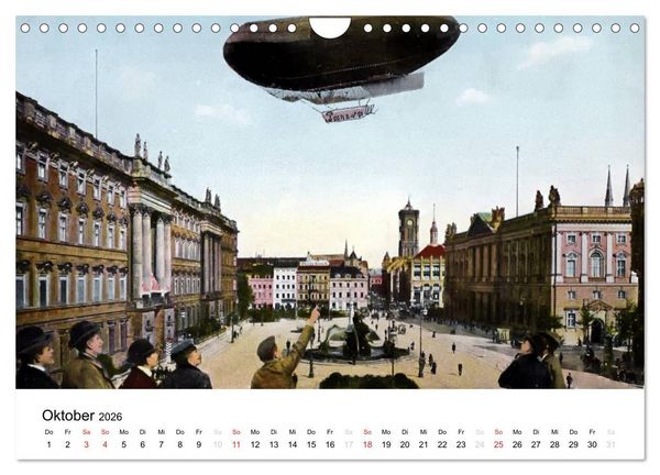 Produktbild: Farbige Gr&uuml;&szlig;e aus dem alten Berlin - Die sch&ouml;nsten Postkarten der Kaiserzeit (Wandkalender 2026 DIN A4 quer), CALVENDO Monatskalender