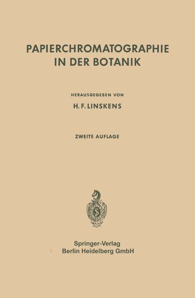 Papierchromatographie in der Botanik, Taschenbuch von , Springer Berlin, 9783642877711