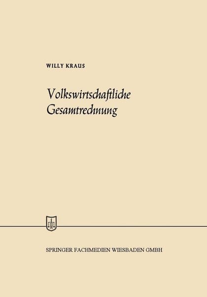 Produktbild: Volkswirtschaftliche Gesamtrechnung