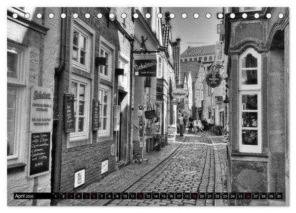 Produktbild: Historisches Bremen (Tischkalender 2026 DIN A5 quer), CALVENDO Monatskalender