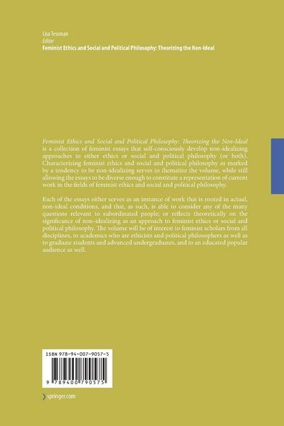 Produktbild: Feminist Ethics and Social and Political Philosophy: Theorizing the Non-Ideal