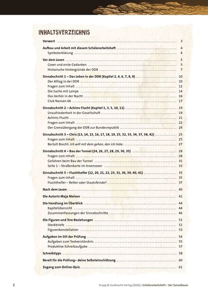 Produktbild: Der Tunnelbauer &ndash; Maja Nielsen &ndash; Sch&uuml;lerarbeitsheft