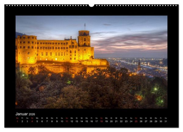 Produktbild: Heidelberg Views - Heidelberger Ansichten (Wandkalender 2026 DIN A2 quer), CALVENDO Monatskalender
