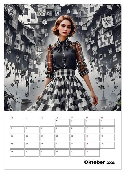 Produktbild: Schachspiel der Mode (Wandkalender 2026 DIN A2 hoch), CALVENDO Monatskalender