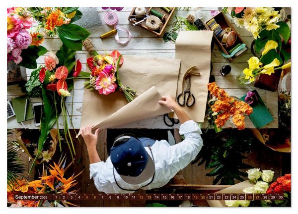 Produktbild: FLORISTIK - Im Reich der Blumen (Wandkalender 2026 DIN A4 quer), CALVENDO Monatskalender