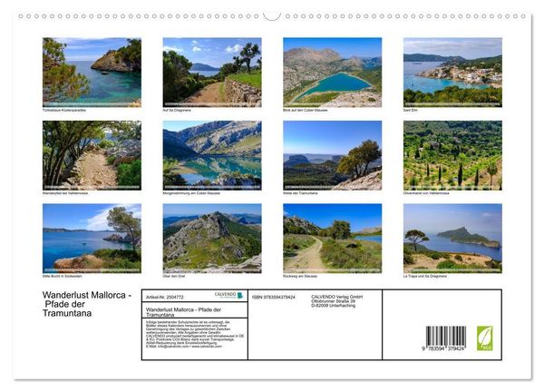 Produktbild: Wanderlust Mallorca - Pfade der Tramuntana (hochwertiger Premium Wandkalender 2027 DIN A2 quer), Kunstdruck in Hochglanz