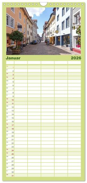 Produktbild: Familienplaner 2026 - Waldshut - liebenswertes St&auml;dtle am Hochrhein mit 5 Spalten (Wandkalender, 21 x 45 cm) CALVENDO