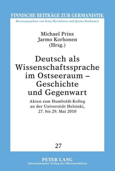 Produktbild: Deutsch als Wissenschaftssprache im Ostseeraum &ndash; Geschichte und Gegenwart