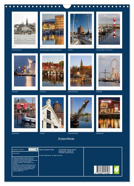 Produktbild: Eckernf&ouml;rde (Wandkalender 2027 DIN A3 hoch), CALVENDO Monatskalender