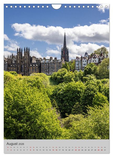 Produktbild: EDINBURGH Historisches Stadtherz (Wandkalender 2026 DIN A4 hoch), CALVENDO Monatskalender