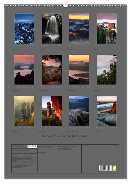 Produktbild: Meine sch&ouml;ne S&auml;chsische Schweiz (Wandkalender 2026 DIN A2 hoch), CALVENDO Monatskalender