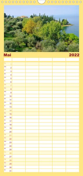 Produktbild: Familienplaner Gardasee (Wandkalender 2022 , 21 cm x 45 cm, hoch)