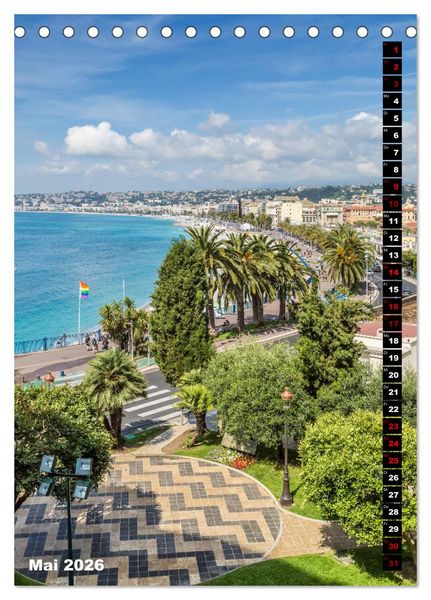 Produktbild: Idyllisches Nizza (Tischkalender 2026 DIN A5 hoch), CALVENDO Monatskalender