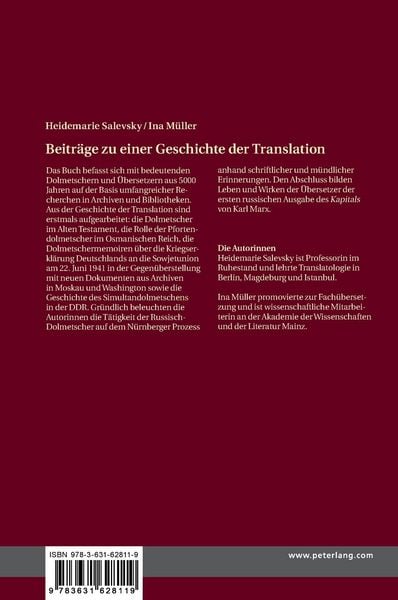 Produktbild: Beitr&auml;ge zu einer Geschichte der Translation