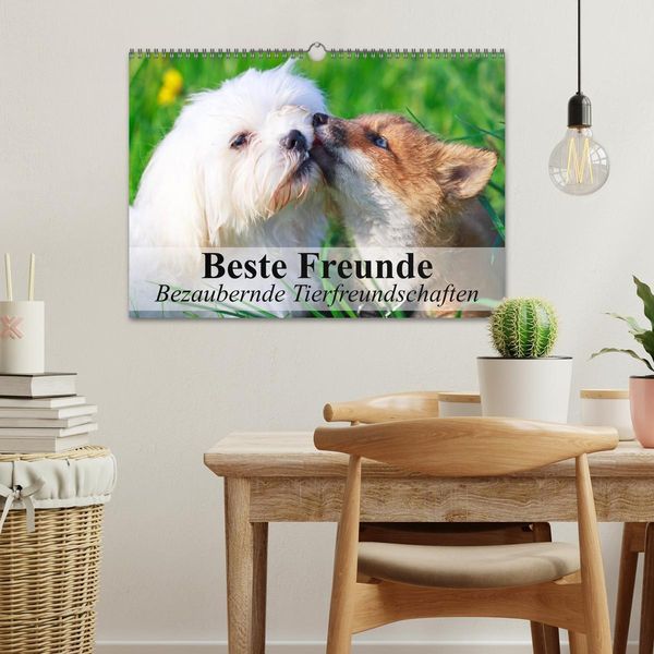 Produktbild: Beste Freunde - Bezaubernde Tierfreundschaften (Wandkalender 2026 DIN A3 quer), CALVENDO Monatskalender
