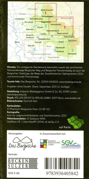 Produktbild: Wanderkarte Bergisches Land 1:25.000